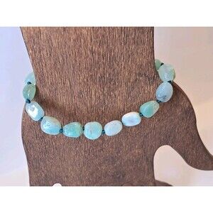 Peyote Bird Green Tones Amazonite Nugget Beads Gemstones 7.25" Bracelet NWT